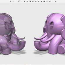 éléphant makeredchallenge jeu animaux rose de modèle la conception 3dmodel 3d print model - Mito3D