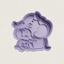 elephant mama cookie cutters cutter moulds mom mother'day mother's day 3d print model - Mito3D