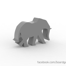 elefante meeple token de juegos mesa juego accesorios boardgame el juguete 3d print model - Mito3D