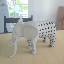 elephant pattren arte 3d print model - Mito3D