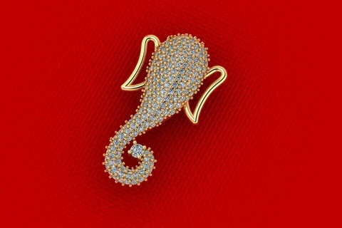 fil kolye p2 bilezik Solitaire yüzük takı elmas keşiş Buda altın gümüş nişan düğün cad yazdırılabilir 3d küpe bileklik bebek 3d print model - Mito3D
