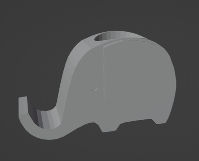 l'éléphant téléphone titulaire soutien amusement animal gadget 3d print model - Mito3D