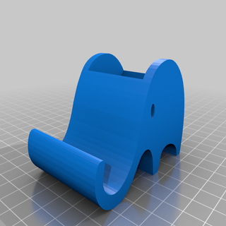 elephant phone holder compartment stand mobile 3d print model - Mito3D