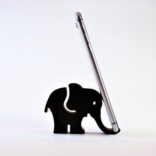 elephant phone stand gadget 3D print model - Mito3D
