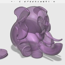 elephant piggybank home decor piggy bank model animal 3d 3dmodel 3d print model - Mito3D