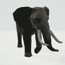 elefante poli arte brinquedo animal animais 3d print model - Mito3D