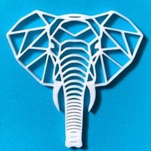 elefante poli parete architettura animali pareti arte 3d 3d print model - Mito3D
