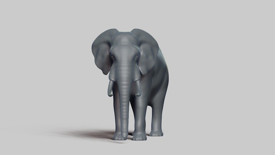 elefante pose 01 stl expediente 3d impresión modelo mamífero animal fauna silvestre diseño Arte figuritas juguete pla resina crealidad naturaleza 3d print model - Mito3D