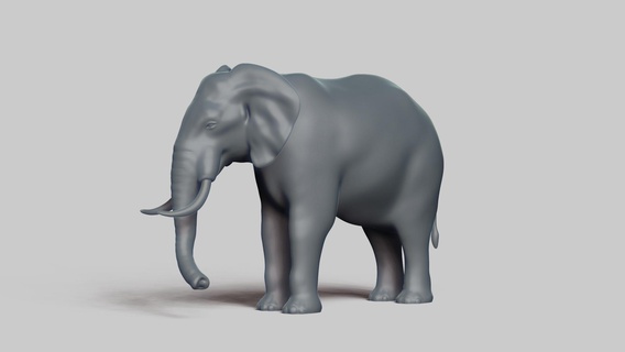 elephant pose 02 stl file 3d printing model mammal animal wildlife design art figurines toy pla resin creality nature 3d print model - Mito3D