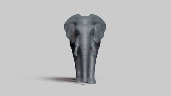 elefante pose 03 stl expediente 3d impresión modelo mamífero animal fauna silvestre diseño Arte figuritas juguete pla resina crealidad naturaleza 3d print model - Mito3D