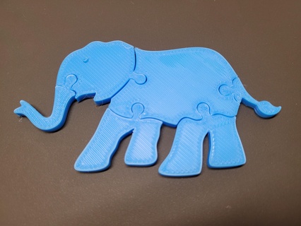 Elefant Puzzle Spielzeug Spiel Kind Kleinkind 3d print model - Mito3D