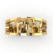 Elefant Ring Schmuck 3d print model - Mito3D