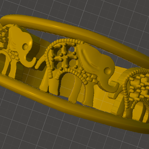 Elefant Ring Schmuck 3D print model - Mito3D
