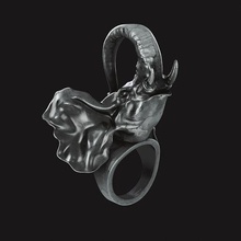 Elefant Ring Schmuck Design Hand 3d print model - Mito3D