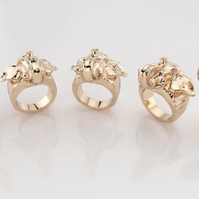 elephant ring jewelry india jewel gold jewellery animal africa savannah nature grey pendant rings 3d print model - Mito3D