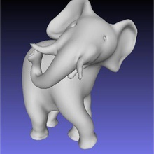 elefante em pé a arte interativa sculptris 3d print model - Mito3D