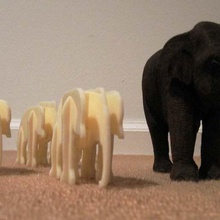 elephant table ornament various toy slot lazzzorclass lazzzor lasercut figurine animal acrylic 3d print model - Mito3D