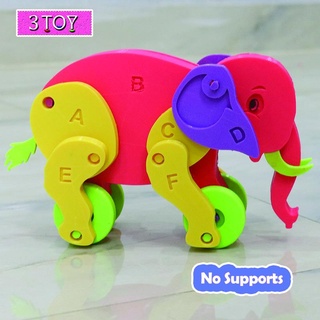 elephant toy walking working mechanical animal learning 3toy print place support flexy cults 3d print model - Mito3D