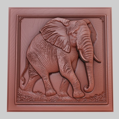 elefante passeggiate 3d stampante modello animale obj stl arte 3dmodel scultura fauna selvatica mammifero uccello rettile predatore erbivoro creatura marina natura stampabile sollievo yeggi mito3d 3d print model - Mito3D