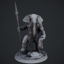 elefante guerrero 3d print model - Mito3D