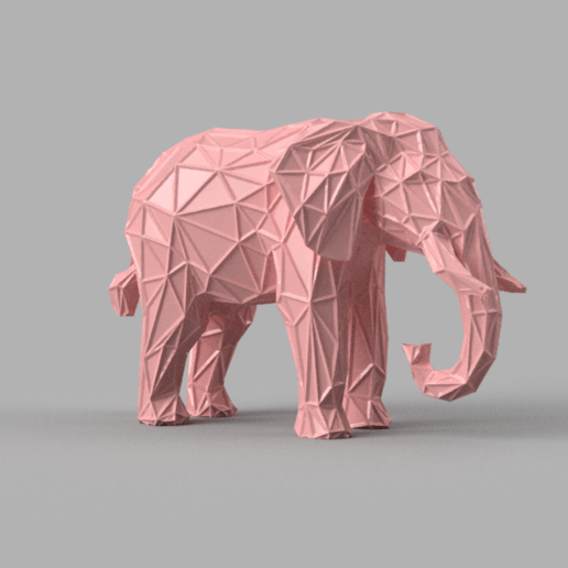 éléphant filaire art animal l'éléphant de la jungle animaux 3D print model - Mito3D