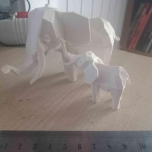 elefantes Arte animal escuela politécnica 3d print model - Mito3D