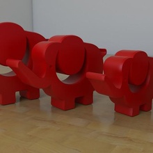 gli elefanti casa arredamento 3dprint modello 3d print model - Mito3D