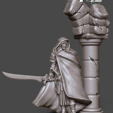 duende 35mm escala juego personaje humano miniatura figurilla 3d impresión guerrero fantasía guerra mesa pícaro dd highelf sombra 3d print model - Mito3D