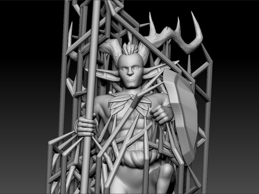elfe guerrier prêt 3d impression incroyable art bureau tester modèle animal royal beauté belle brillant royauté 3d print model - Mito3D