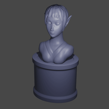 elf bust v2 art sculpt sculpture mythical creature head figure fantasy rpg 3d print model - Mito3D