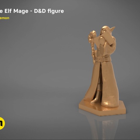 elf mage character game figures 3d print model alchemist board games cleric dnd dragons druid dungeons elves toys magician sorcerer spellcaster wizzard 3D print model - Mito3D