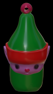 elfe ornement Accueil maison Noël tête arbre vacances fête décoration 3d print model - Mito3D