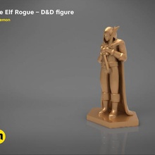elf rogue character game figures 3d print model assassin bladed weapon board games dagger dnd dungeons elves piece toys knife rpg statue 3d print model - Mito3D