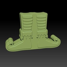 duende shoes molde bañera bomba sólido champú Zapatos jabón prensa Navidad 3d print model - Mito3D