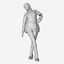 elf statue low-poly 3d model architecture girl printing fairy art sculptures beauty woman mythological fantasy pbr ue4 game unreal skeleton rigged free architectural decoration 3d print model - Mito3D