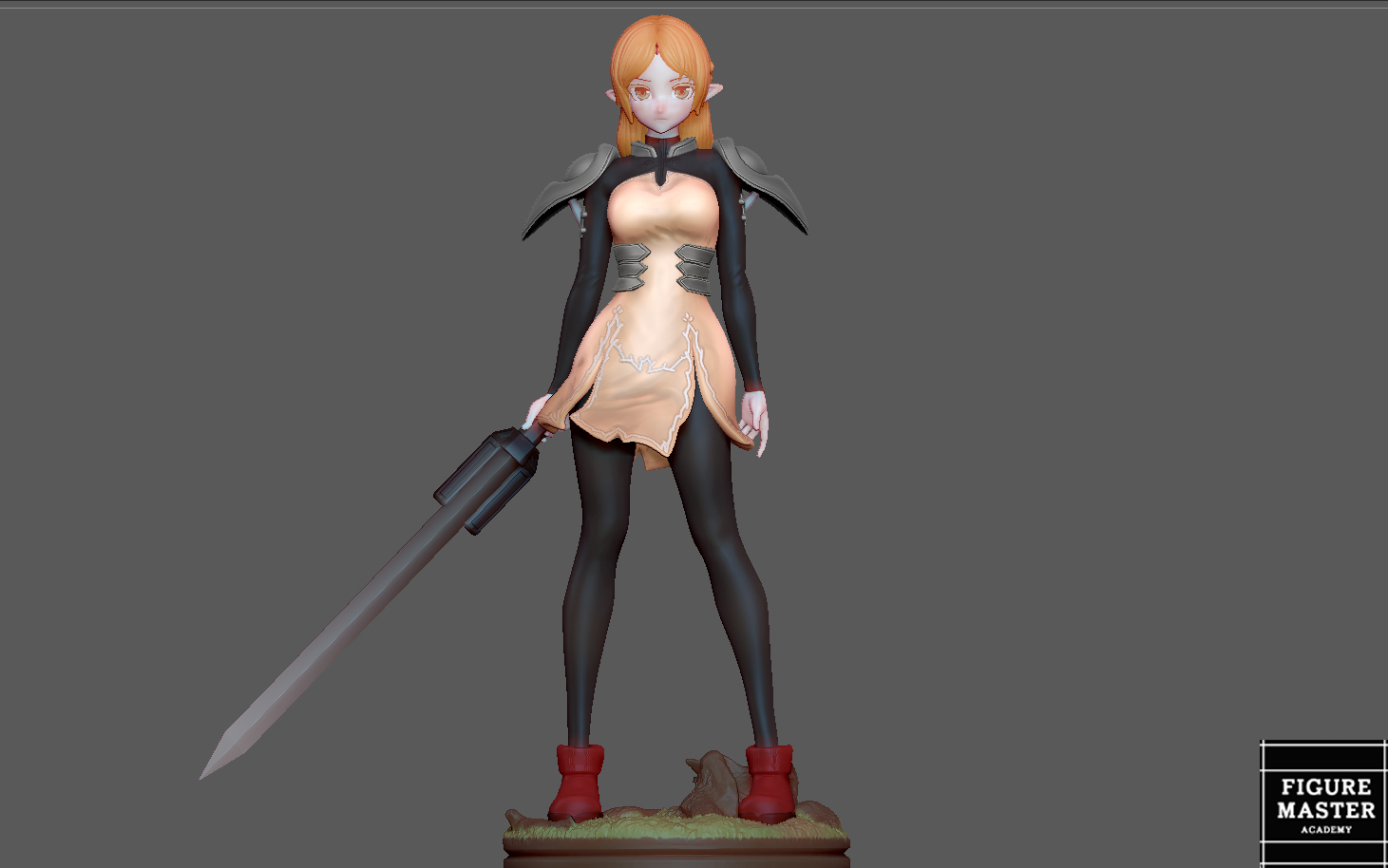elf uncle world isekai ojisan anime girl 3d print 3D print model - Mito3D