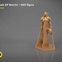 elf warrior female character game figure 3d print model blade dancer bladedancer board games dnd dungeons elves toys girlpower knight rpg statue 3d print model - Mito3D