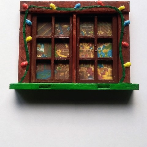 elfe de la fenêtre art les fêtes noël décoration amusant enfants 3D print model - Mito3D