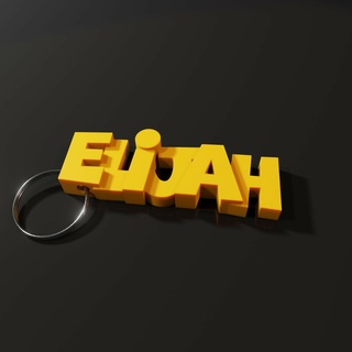 elijah - name keyring keyring  3d print model - Mito3D