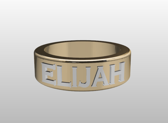 elijah ring jewelry man obj file gents free 3d print model - Mito3D