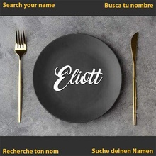 eliott name banquet wedding communion dinner plate table decoration tablename 3d print model - Mito3D