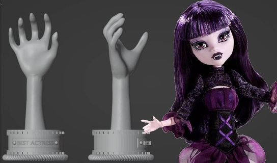 elissabat hand trophy replacement monster high doll custom accessory frights camera action bets actress 3d print model - Mito3D