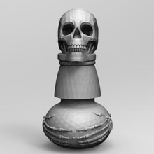 elixir gadget skull bottle magic liquid lid gothic jar scent 3d print model - Mito3D