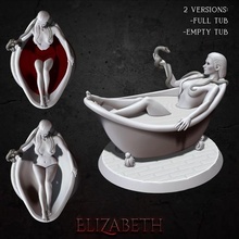 elizabeth topless boobs demon tiefling teifling tabletop sexy pinup bath blood vampire water snake evil lilith lucifer bathory 3d print model - Mito3D