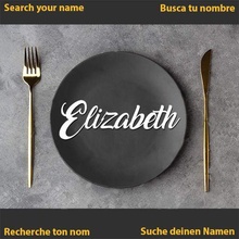 elizabeth name banquet wedding communion dinner plate table decoration tablename 3d print model - Mito3D