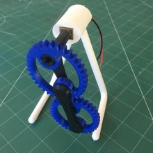 elliptical gears motorized game 3d print model - Mito3D