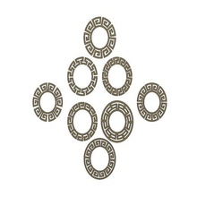 eliptik Meandre Yunan anahtar Desen 3 boyutlu Yazdır model elips bilezik yüzük yazdırılabilir mücevher süs Yunanistan Roma Alçı kalıplama Odun oymacılık moda 3d print model - Mito3D