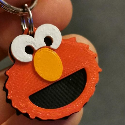 Elmo anahtar Zincir anahtarlık renkli Aksesuarlar 3D print model - Mito3D