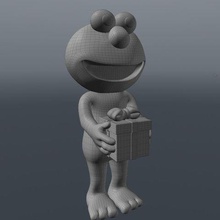 elmo game figurine muppets cartoon home decor 3dp 3dprint 3dmodel 3d print model - Mito3D