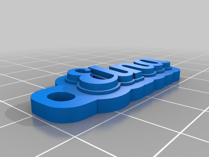 elna's keychain customized organization 3d print model - Mito3D
